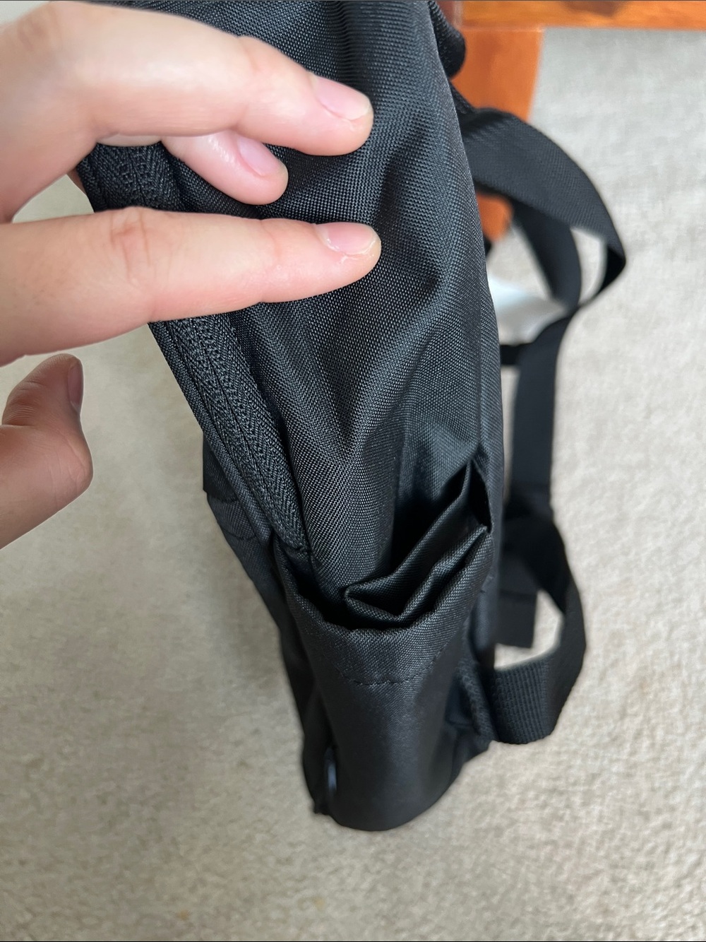 IKEA Black Minimalist Men's Backpack with Front Pocket - Picture 7 of 11